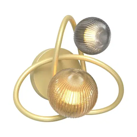 Retro nástěnná svítidla ZUMALINE MB4922-2-EGBDN ARLON nástěnné svítidlo zlatá