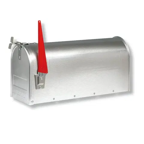 Volně stojící poštovní schránky Burgwächter U.S. Mailbox s otočným praporkem, hliník
