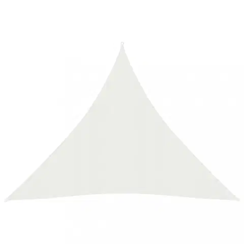 Stínící textilie Stínící plachta trojúhelníková HDPE 3 x 3 x 3 m Dekorhome Bílá