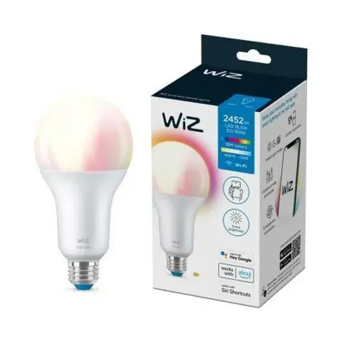 LED žárovky WiZ LED žárovka E27 A80 18,5W (150W) 2452lm 2200-6500K RGB IP20, stmívatelná