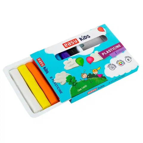 Hračky EASY - EasyCreative plastelina 8 barev/sada,128g