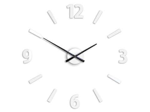 Nalepovací hodiny ModernClock 3D nalepovací hodiny Klaus bílé