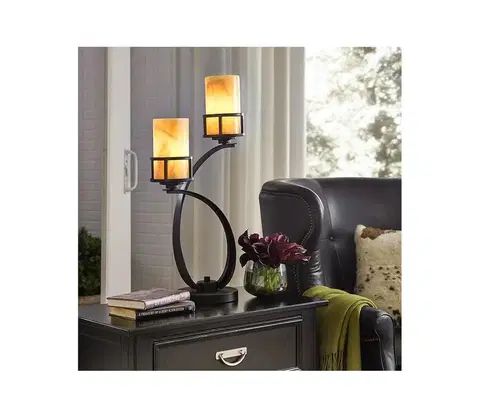 Lampy Elstead Elstead QZ-KYLE-TL - Stolní lampa KYLE 2xE27/100W/230V 