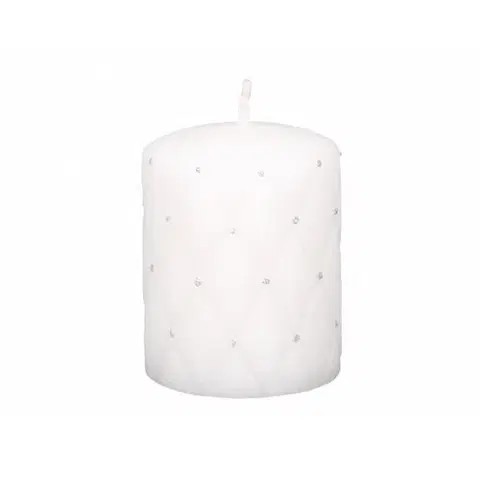 Dekorativní svíčky Dekorativní svíčka Florencia d7x10 cm bílá mat