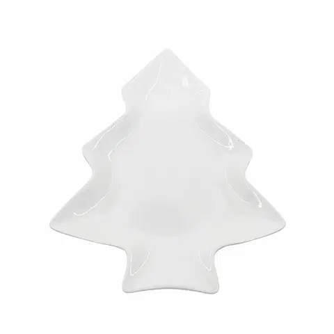 Mísy a misky Altom Porcelánová miska Xmas tree, 19,5 x 16,5 x 2 cm, bílá