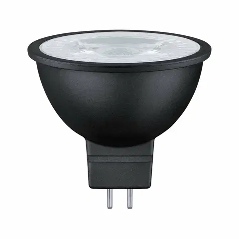 LED žárovky PAULMANN LED 6,5 W černá mat GU5,3 2.700K teplá bílá 287.57