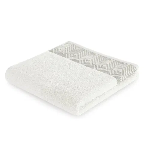 Ručníky Bavlněný ručník AmeliaHome Aledo bílý, velikost 70x140