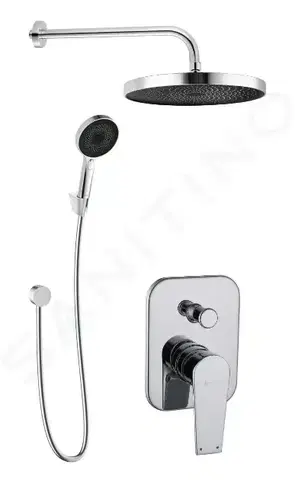 Sprchy a sprchové panely Kielle Harmonia Sprchový set s baterií pod omítku, pro 2 spotřebiče, s příslušenstvím a tělesem, chrom 20623SP40
