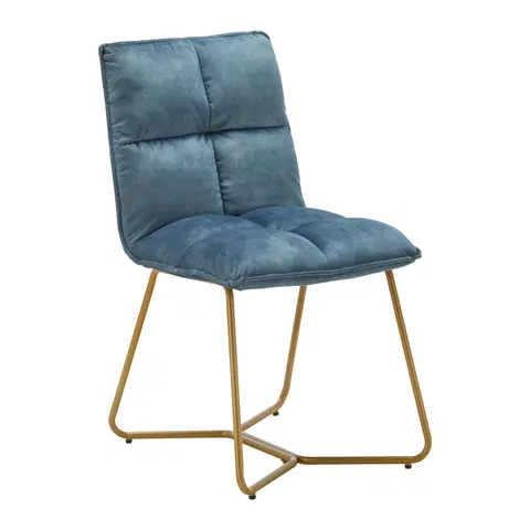 Židle do jídelny Židle Ze Sametu Fonia - Modrá