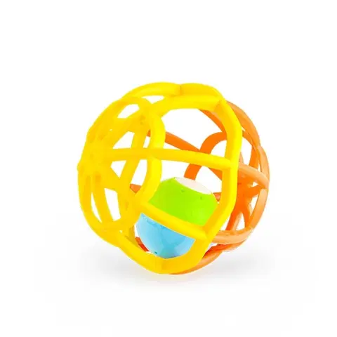 Hračky BABY MIX - Interaktivní svítící a hrající chrastítko Balónek žluté