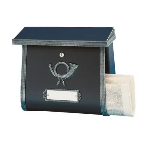 Nástěnné poštovní schránky Heibi Rustikální poštovní schránka MULPI antická černá