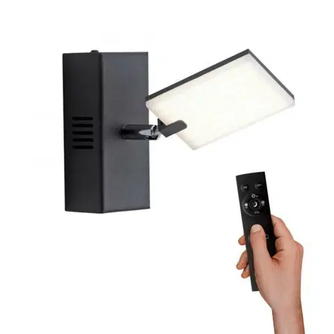 LED bodová svítidla PAUL NEUHAUS PURE-MIRA, LED nástěnné svítidlo, černá, stmívatelné, CCT 2700-5000K