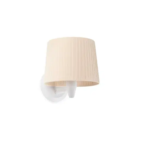 Nástěnná svítidla s látkovým stínítkem FARO SAMBA bílá/skládaná béžová nástěnná lampa