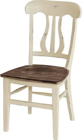 Luxusní jídelní židle Estila Jídelní židle Antoinette v provence stylu z masivního mahagonového dřeva 96cm