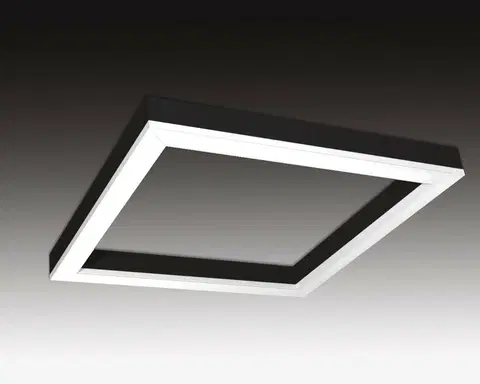 Stropní kancelářská svítidla SEC Stropní nebo závěsné LED svítidlo WEGA-FRAME2-CB-DIM-DALI, 90 W, černá, 1444 x 1444 x 65 mm, 3000 K, 12000 lm 321-B-115-01-02-SP