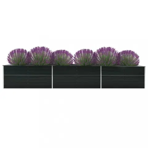 Květináče a truhlíky Zahradní truhlík pozinkovaná ocel 480x80x45 cm Dekorhome Antracit