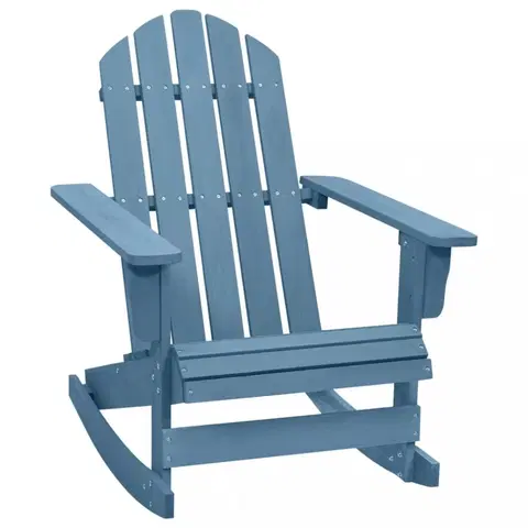 Zahradní křesla a židle Zahradní houpací křeslo jedlové dřevo Dekorhome Modrá