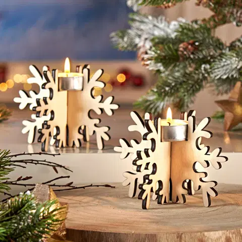 Svíčky a světelné dekorace Dřevěný svícen