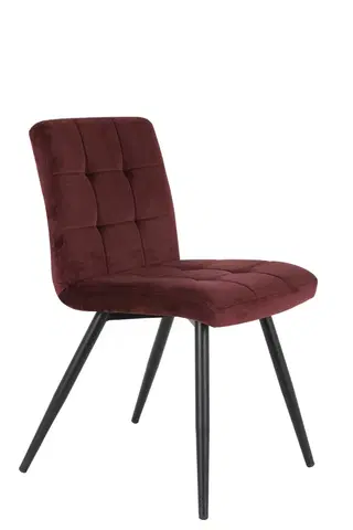 Jídelní stoly Sametová burgundy jídelní židle OLIVE - 44*82*50 cm Light & Living 6740517