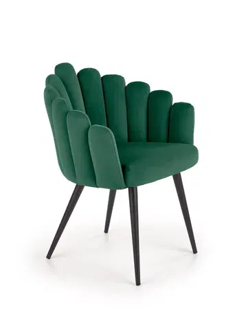 Židle Jídelní křeslo K410 Halmar Tmavě zelená