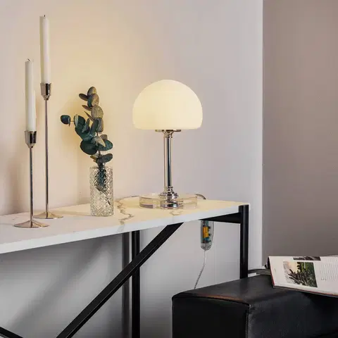 Stolní lampy Steinhauer Ancilla - chromovaná stolní lampa LED se stmívačem
