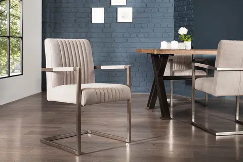 Designové a luxusní křesla do pracovny a kanceláře Estila Designová jídelní židle Inspirativní šedá