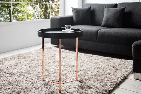 Luxusní a designové příruční stolky Estila Designový elegantní konferenční stolek Modul 40 cm černý
