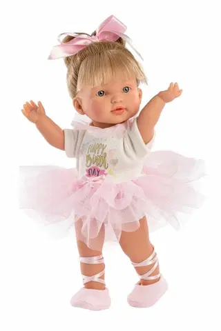 Hračky panenky LLORENS - 28035 VALERIA - realistická panenka miminko s celovinylovým tělem - 28 cm