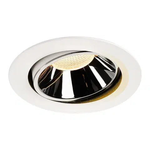 LED podhledová svítidla SLV BIG WHITE NUMINOS MOVE DL XL vnitřní LED zápustné stropní svítidlo bílá/chrom 2700 K 20° otočné a výkyvné 1003711