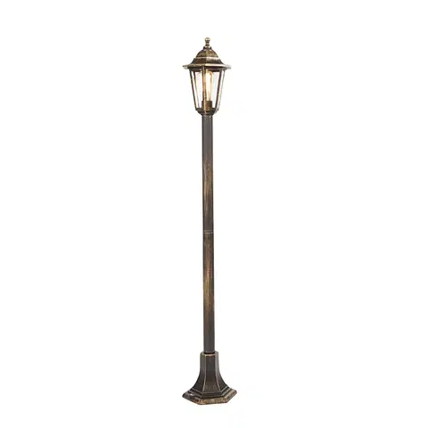 Venkovni stojaci lampy Klasická starožitná zlatá lucerna - New Haven