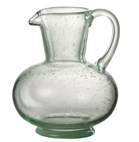 Džbány Zelený skleněný džbán s bublinkami Yones M - 16*15*21cm J-Line by Jolipa 32035
