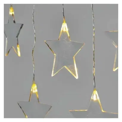 Vánoční řetězy a lamety EMOS LED vánoční závěs Starlight  45 x 84 cm teplá bílá