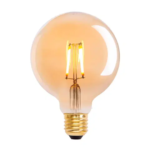 LED žárovky Näve LED Globe E27 4,1W 310lm teplá bílá zlatá sada 3ks