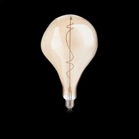 LED žárovky LED filamentová žárovka Ideal Lux Vintage Crash Ambra 237251 E27 4W 200lm 2200K jantarová