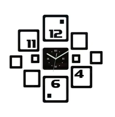 Nalepovací hodiny ModernClock 3D nalepovací hodiny Otto černé