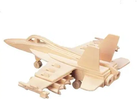 3D puzzle Woodcraft construction kit Dřevěné 3D puzzle STÍHAČKA hnědé