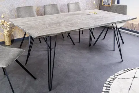Jídelní stoly LuxD Designový jídelní stůl Shayla 140 cm šedá akácie