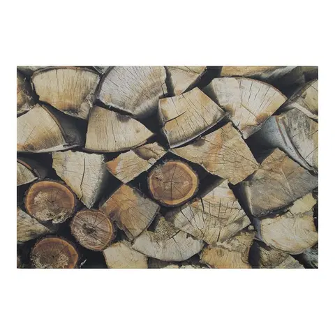 Rohožky Rohožka  s motivem dřeva Fireplace wood  - 75*50*1cm Mars & More RARMOH