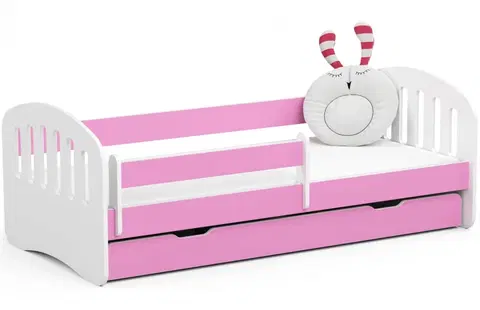 Dětské postýlky Ak furniture Dětská postel PLAY 180x80 cm růžová