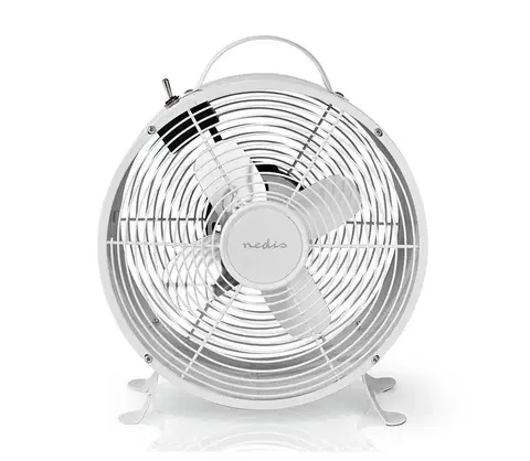 Domácí ventilátory   FNCL10WT20 - Stolní látor RETRO 20W/230V bílá ø25 cm 
