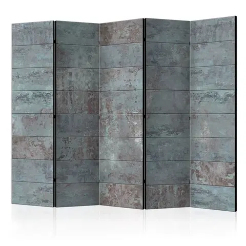 Paravány Paraván Turquoise Concrete Dekorhome 225x172 cm (5-dílný)