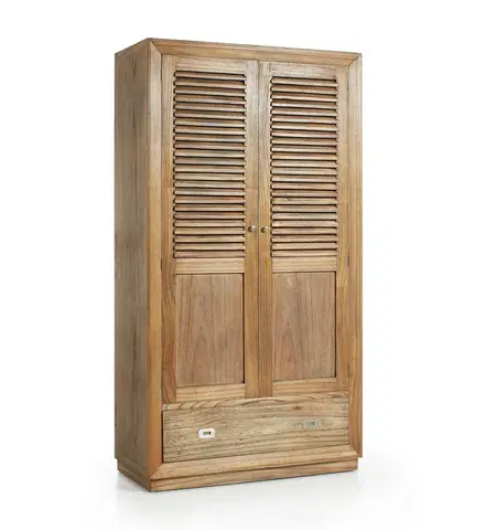 Stylové designové skříně Estila Koloniální šatní skříň Merapi z masivního dřeva Mindi 200cm