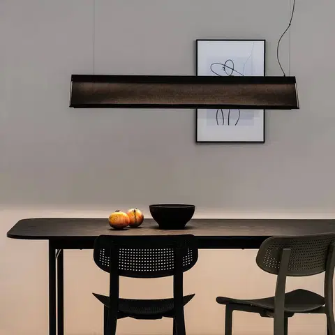 Závěsná světla FARO BARCELONA Ludovico Povrchové závěsné svítidlo LED, 115 cm, černé