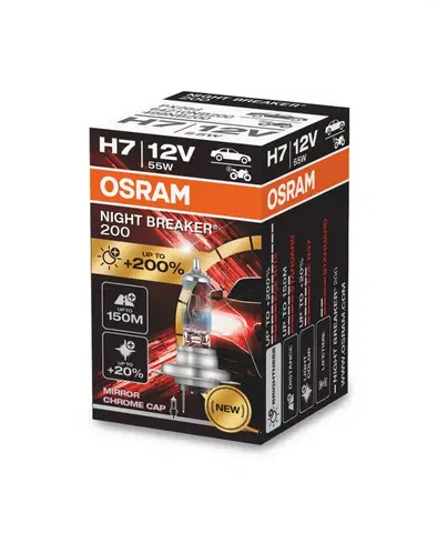 Autožárovky OSRAM H7 12V 55W PX26d NIGHT BREAKER 200 +200% 1ks 64210NB200