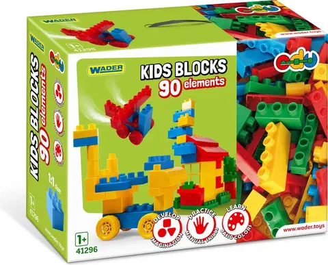 Hračky stavebnice WADER - Kids Blocks - kostky 90 ks
