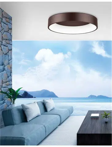 LED stropní svítidla NOVA LUCE stropní svítidlo RANDO kávově hnědý hliník a akryl LED 42W 230V 3000K IP20 6167210