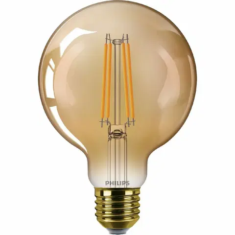 Žárovky Philips LED filament žárovka E27 G95 3,1W (25W) 1800K nestmívatelná, jantarová