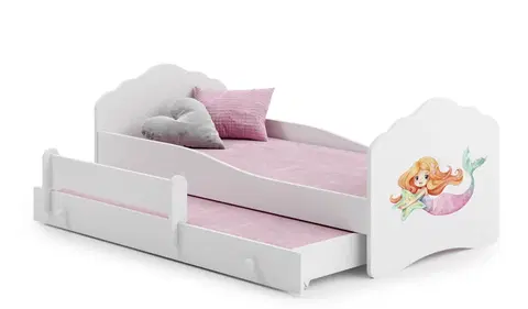 Postele ArtAdrk Dětská postel CASIMO II | s přistýlkou Provedení: Mořská panna