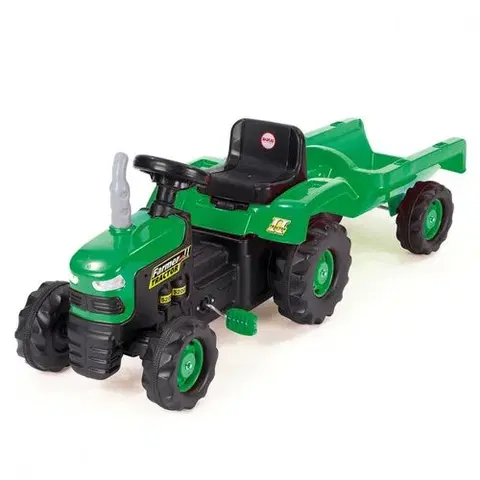 Hračky na zahradu Dolu Dětský traktor šlapací s vlečkou, zelená