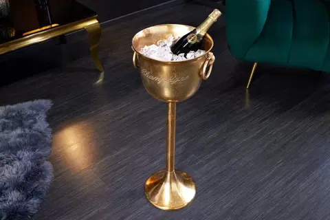 Kuchyňské linky Stojan na šampaňské VENA Dekorhome Zlatá